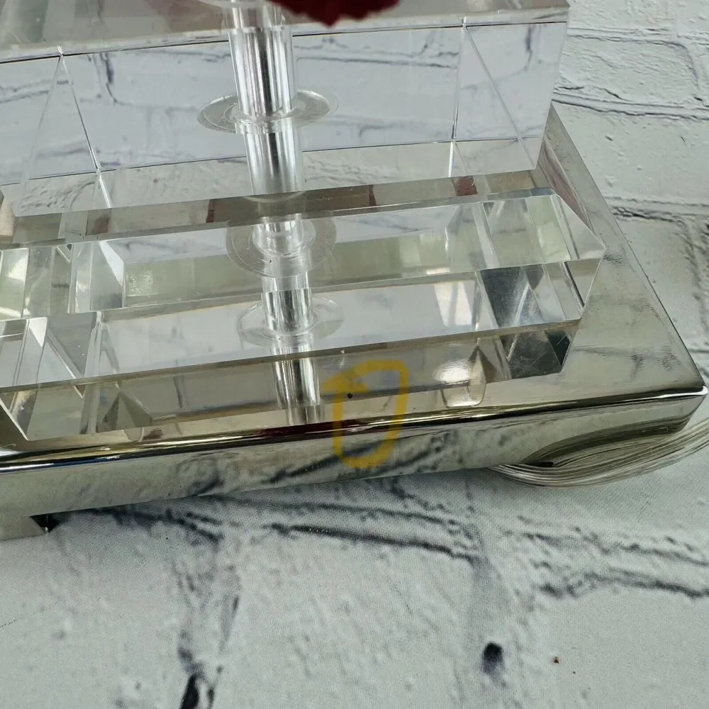 Broyhill Red Corral Lucite Reef Nautical Coastal Beach Table Lamp & Shade